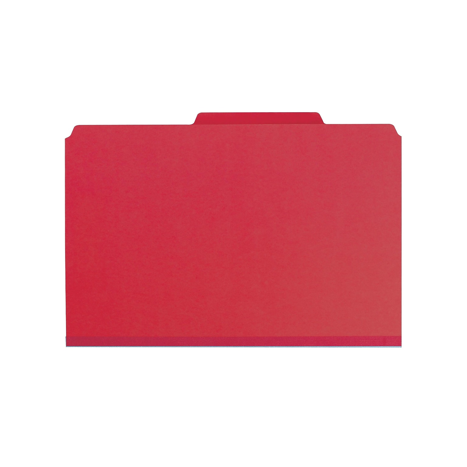 Smead Pressboard Classification Folders with SafeSHIELD Fasteners, Legal Size, 2 Dividers, Bright Red, 10/Box (19031)