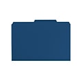 Smead Pressboard Classification Folders with SafeSHIELD Fasteners, Legal Size, 2 Dividers, Dark Blue