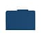 Smead Pressboard Classification Folders with SafeSHIELD Fasteners, Legal Size, 2 Dividers, Dark Blue