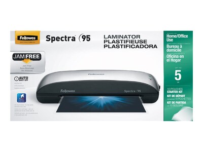 Fellowes Spectra 95 Thermal Laminator, 9.5" Width, Silver/Black (5738201)