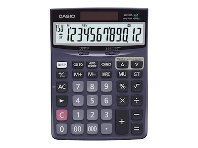 Casio DJ-120D 12-Digit Desktop Calculator, Black