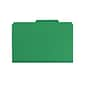 Smead Pressboard Classification Folders with SafeSHIELD Fasteners, 2" Expansion, Legal Size, 2 Dividers, Green, 10/Box (19033)