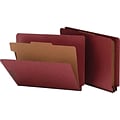 Smead End Tab Pressboard Classification Folders with SafeSHIELD Fasteners, Letter Size, 1 Divider, R