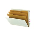 Smead End Tab Pressboard Classification Folders with SafeSHIELD Fasteners, Letter Size, 3 Dividers,