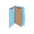 Smead Pressboard Classification Folders with SafeSHIELD Fasteners, 2 Expansion, Legal Size, 1 Divid