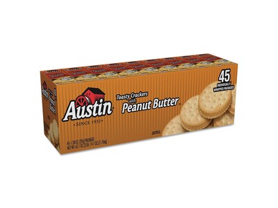 Austin Crackers, Peanut Butter, 1.38 Oz., 45/Carton (827548)