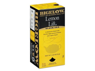 Bigelow Lemon Lift Black Tea Bags, 28/Box (BTC10342)