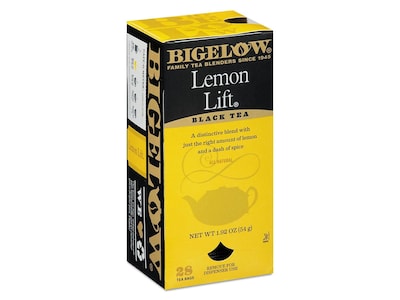 Bigelow Lemon Lift Black Tea Bags, 28/Box (BTC10342)