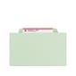 Smead Pressboard Classification Folders with SafeSHIELD Fasteners, Legal Size, 1 Divider, Gray/Green, 10/Box (18776)