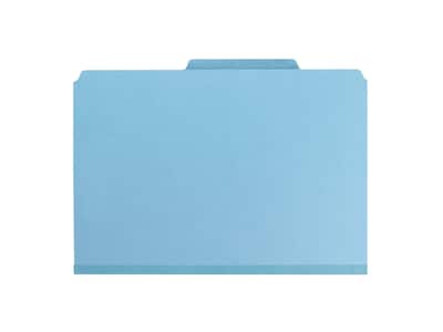 Smead Pressboard Classification Folders with SafeSHIELD Fasteners, 2 Expansion, Legal Size, Blue, 1