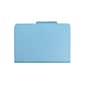 Smead Pressboard Classification Folders with SafeSHIELD Fasteners, 2" Expansion, Legal Size, Blue, 10/Box (19081)
