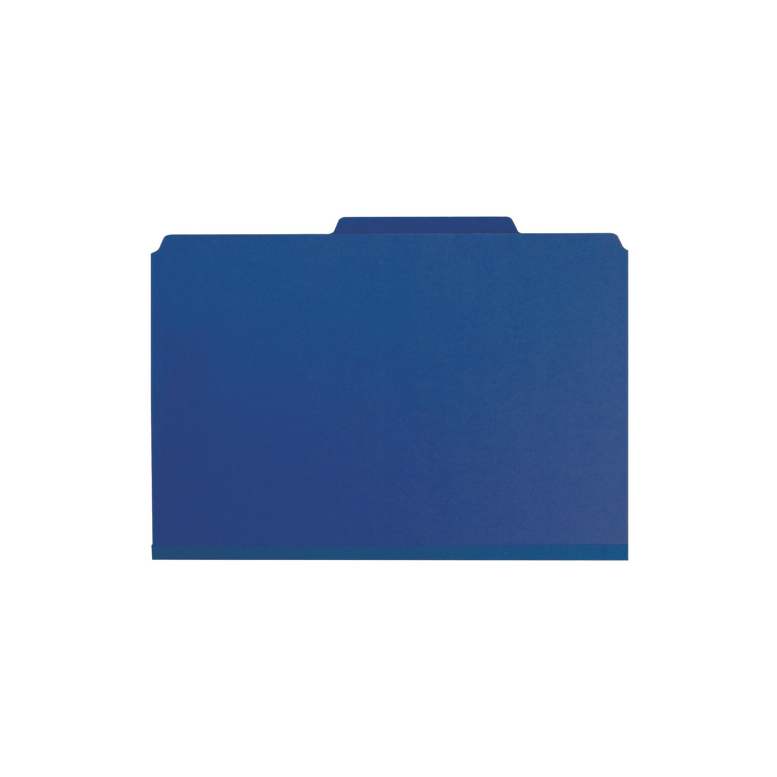 Smead 50% Recycled Pressboard Classification Folders, Legal Size, 1 Divider, Dark Blue, 10/Box (18732)