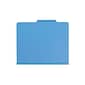 Smead Heavy Duty Classification Folders, 2" Expansion, Letter Size, 1 Divider, Blue, 10/Box (13701)