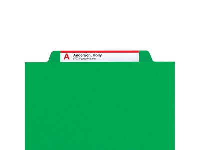 Smead Heavy Duty Classification Folders, 2 Expansion, Letter Size, 1 Divider, Green, 10/Box (13702)