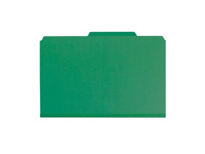 Smead Pressboard Classification Folders with SafeSHIELD Fasteners, 2 Expansion, Legal Size, 2 Divid