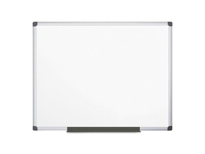 Bi-Office Maya Lacquered Steel Dry-Erase Whiteboard, Anodized Aluminum Frame, 6 x 4 (MA2707170)