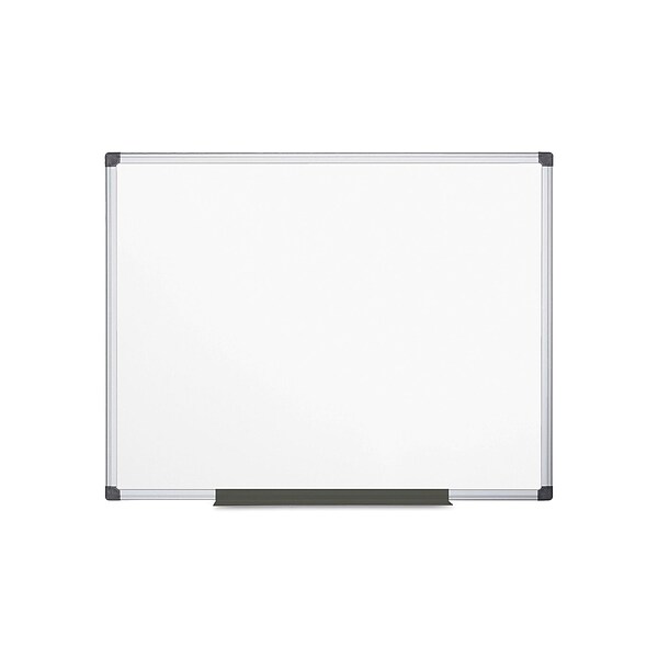 Bi-Office Maya Lacquered Steel Dry-Erase Whiteboard, Anodized Aluminum Frame, 6 x 4 (MA2707170)