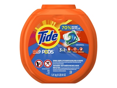 Tide Original Detergent Pods, 72/Pack (93043)