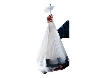 Heritage 16 Gallon Industrial Trash Bag, 24" x 32", Low Density, 0.7 Mil, Clear, 500 Bags/Box (H4832HC R01)