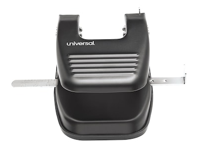 Universal 2-Hole Punch, 30 Sheet Capacity, Black (UNV74222)