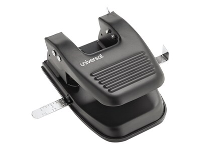 Universal 2-Hole Punch, 30 Sheet Capacity, Black (UNV74222)