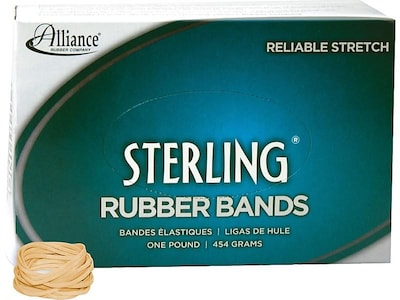 Alliance Sterling Multi-Purpose Rubber Bands, #12, 1 lb. Box, 3400/Box (24125)