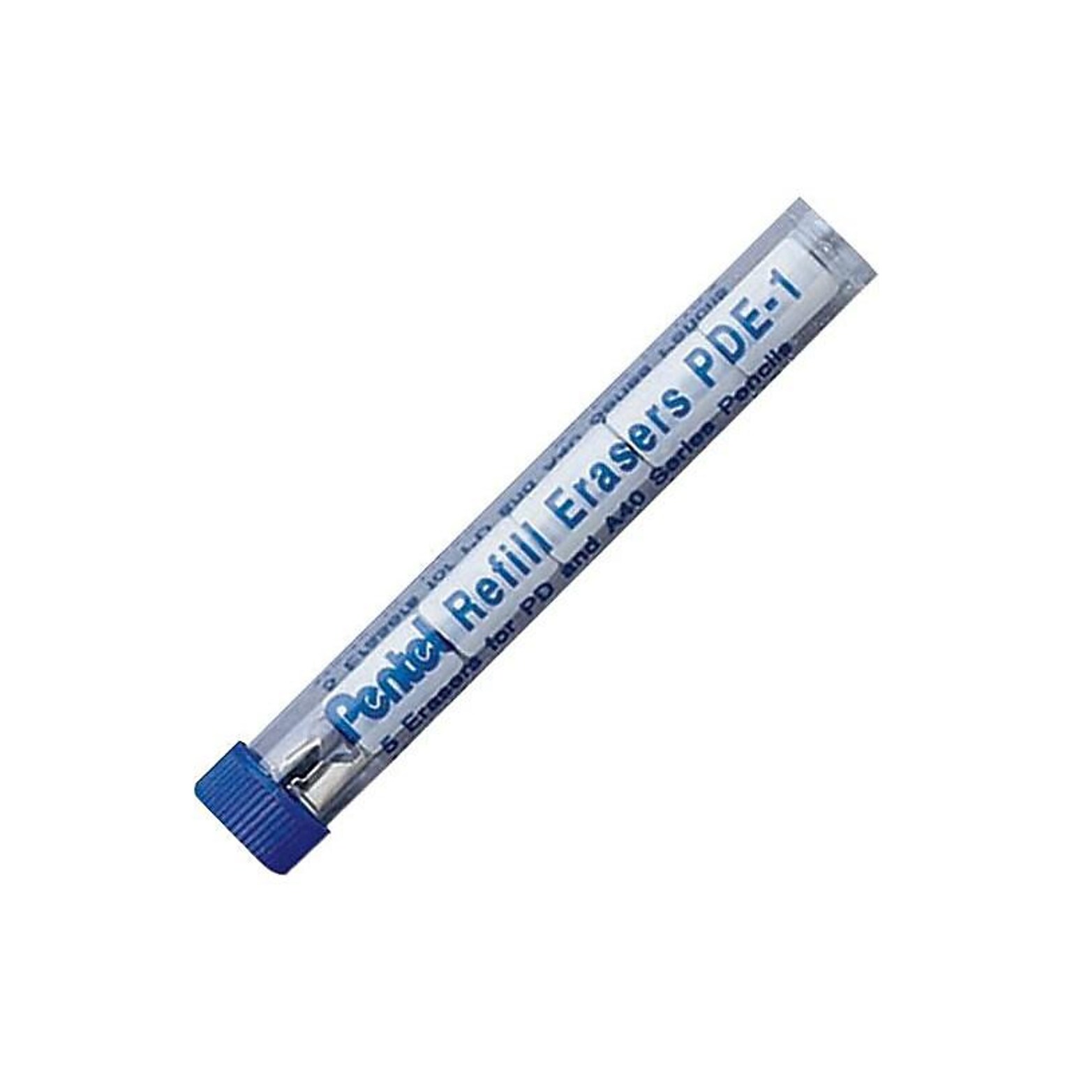 Pentel Refill Erasers, White, 5/Pack (PDE1)