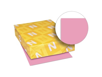 Exact Brights Colored Paper, 20 lbs., 8.5 x 11, Bright Pink, 500 Sheets/Ream (WAU26741)