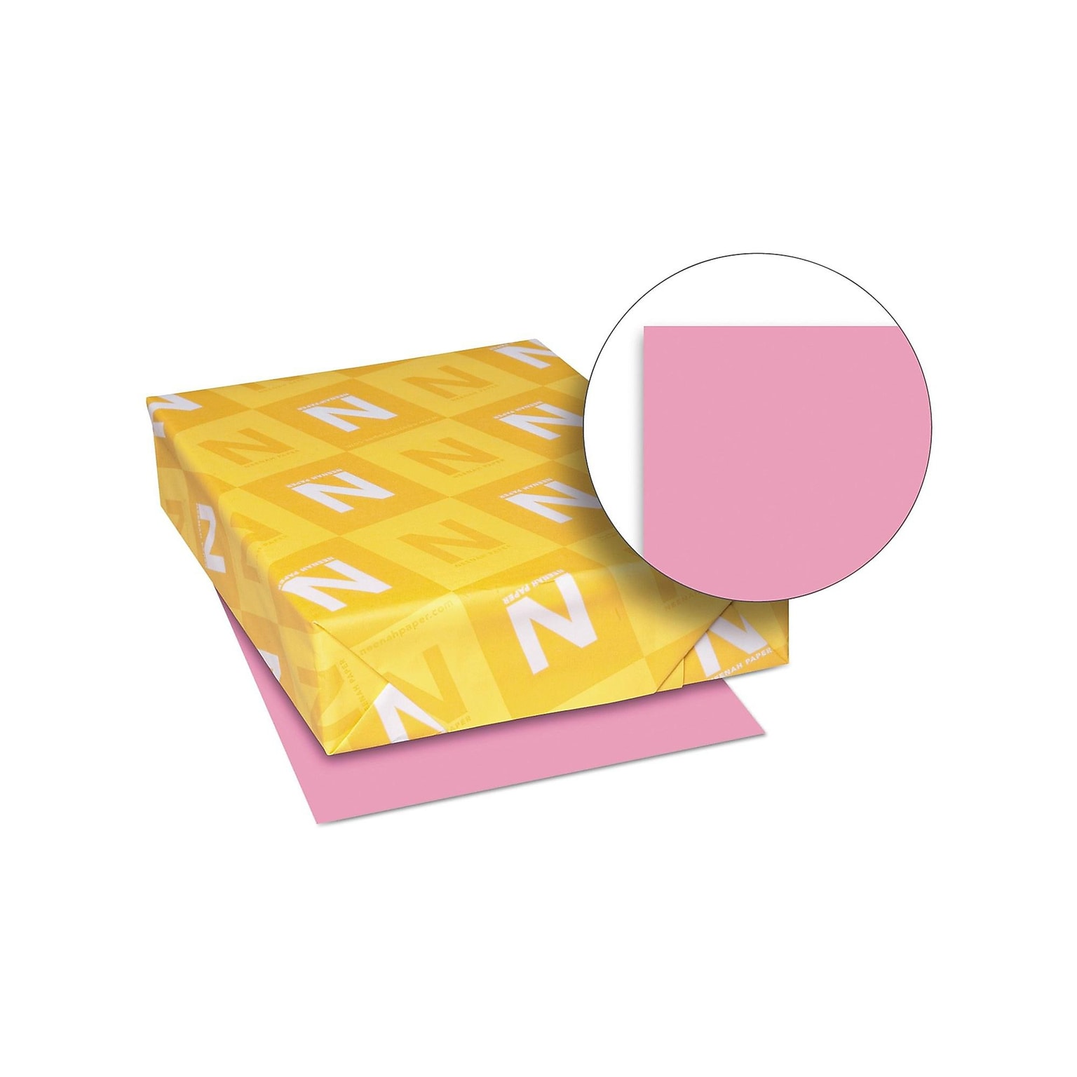 Exact Brights Colored Paper, 20 lbs., 8.5 x 11, Bright Pink, 500 Sheets/Ream (WAU26741)