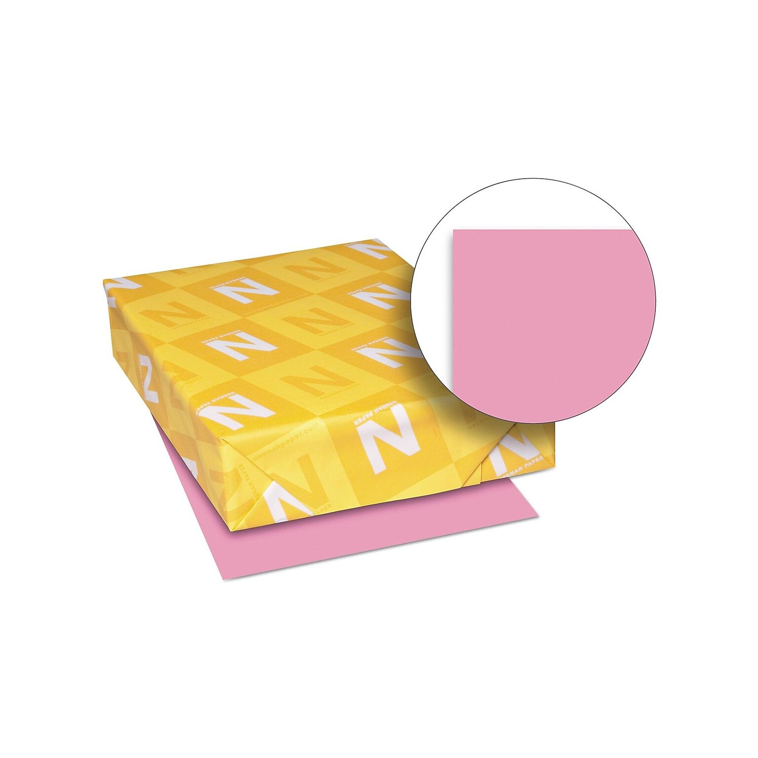 Exact Brights Colored Paper, 20 lbs., 8.5 x 11, Bright Pink, 500 Sheets/Ream (WAU26741)