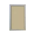 Ghent Vinyl Enclosed Bulletin Board, Satin Frame, 3H x 2W (PA13624VX-181)