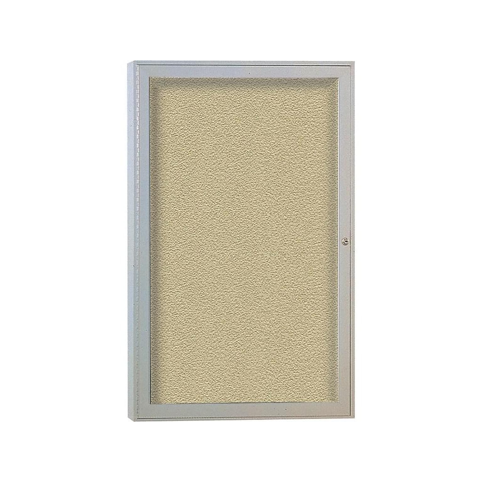 Ghent Vinyl Enclosed Bulletin Board, Satin Frame, 3H x 2W (PA13624VX-181)