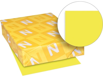 Astrobrights 65 lb. Cardstock Paper, 8.5 x 11, Sunburst Yellow, 250 Sheets/Pack (WAU22791)