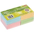 Redi-Tag Recycled Notes, 3 x 3, Pink, Green, Blue, Yellow, 100 Sheet/Pad, 12 Pads/Pack (26704)