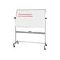 Best-Rite Double Sided Magnetic Porcelain Mobile Dry-Erase Whiteboard, Easel, Anodized Aluminum Frame, 6' x 4' (668AG-DD)