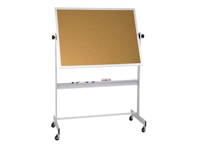 Best-Rite Deluxe Cork & Dry Erase Dry-Erase Whiteboard, Anodized Aluminum Frame, 6' x 4' (668AG-DC)