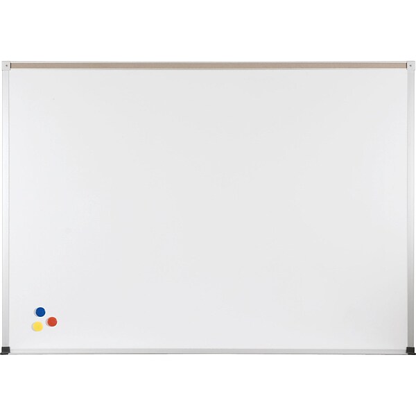 Essentials By Best-Rite Porcelain Dry-Erase Whiteboard, Anodized Aluminum Frame, Greater than 10 x 4 (2H2NK-M)