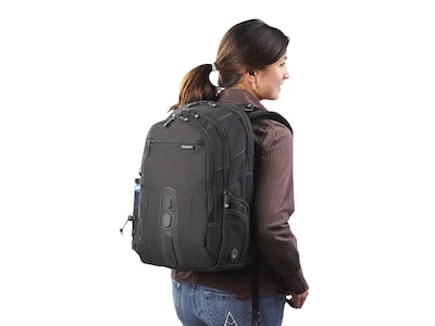 Targus Spruce EcoSmart Backpack, Black/Green (TBB013US)