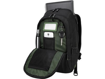 Targus Spruce EcoSmart Backpack, Black/Green (TBB013US)