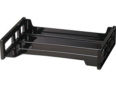 Officemate Side Loading Letter Tray, Black Plastic (21002)