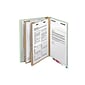 Smead End Tab Pressboard Classification Folders with SafeSHIELD Fasteners, Letter Size, Gray/Green, 10/Box (26802)