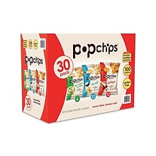 popchips Variety Potato Chips, 0.8 oz., 30/Carton (SMC94005)