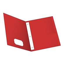 Oxford Twin Fastener Folders, Red, 25/Box (OXF 57711)
