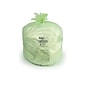 BioTuf 40-48 Gallon Compostable Industrial Trash Bag, 42" x 48", Low Density, 0.8 Mil, Green, 125 Bags/Box, 5 Rolls