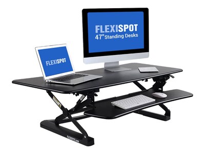 FlexiSpot 47W Manual Sit-Stand Desk Converter, Black (M3B)