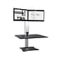 Victor Technology 28" W High Rise™ Electric Dual Monitor Standing Desk, Laminate Wood (DC450)