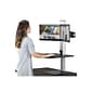 Victor Technology 28" W High Rise™ Electric Dual Monitor Standing Desk, Laminate Wood (DC450)