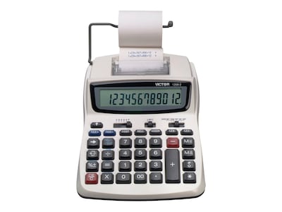 Victor 1208-2 12-Digit Desktop Calculator, White