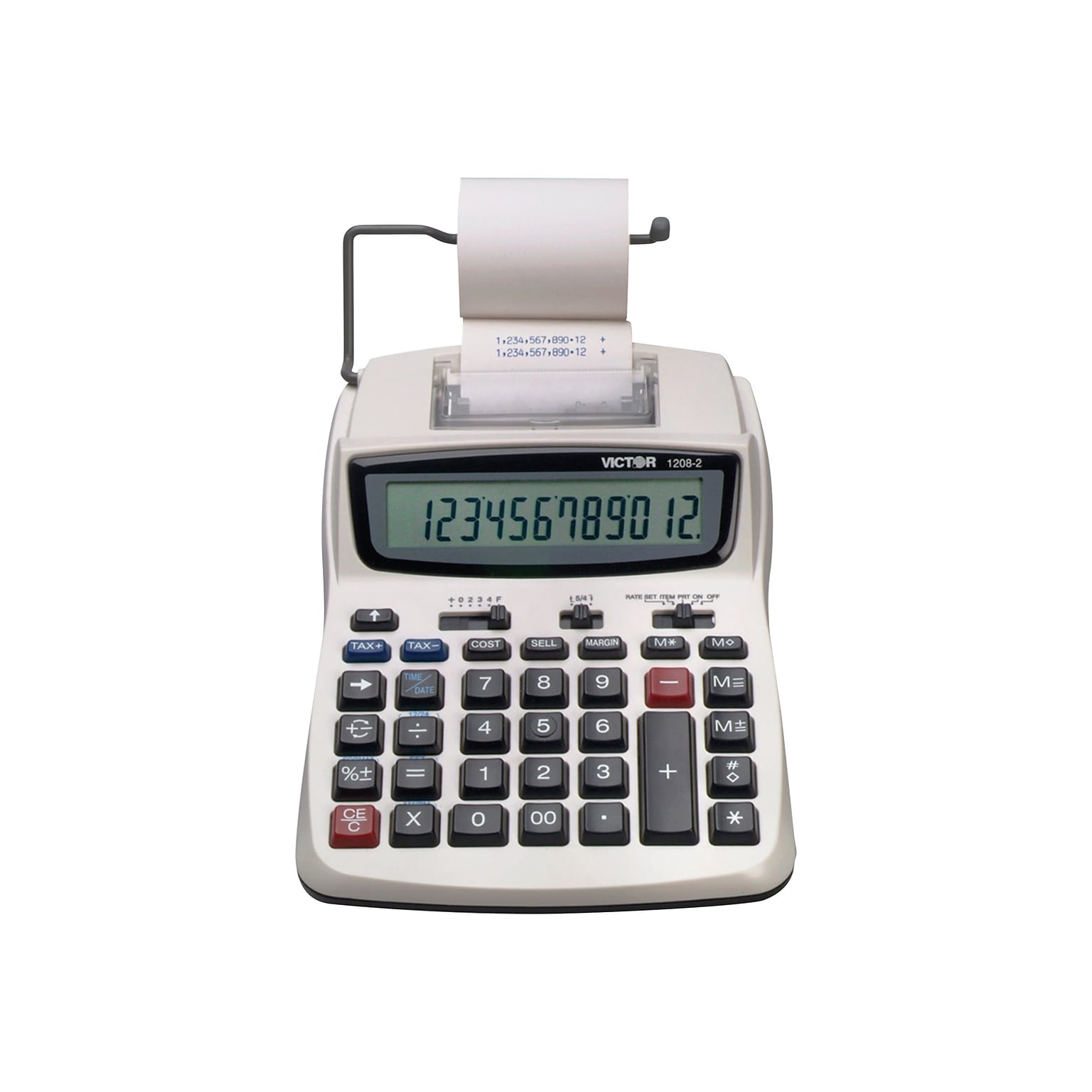 Victor 1208-2 12-Digit Desktop Calculator, White