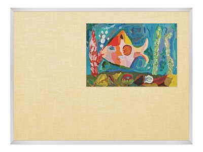 Best-Rite Vin-Tak Vinyl Bulletin Board, Aluminum Frame, 4'H x 5'W (311AF-44)